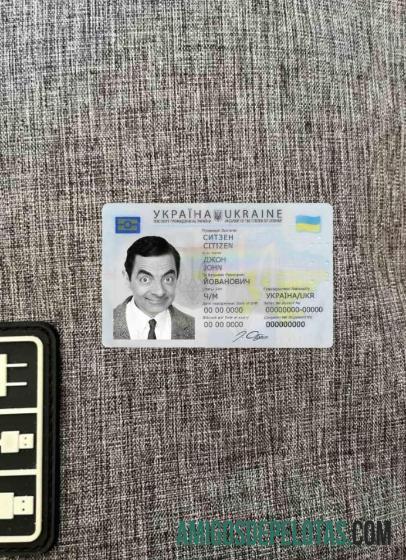 Ukraine ID olhar de foto frente exemplo